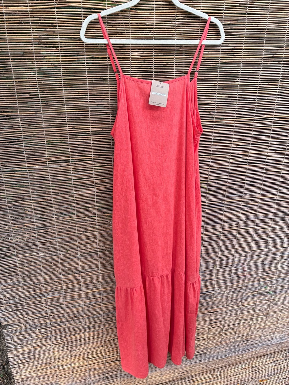 NWT Patagonia Coral-Red women’s garden island tiered Dress